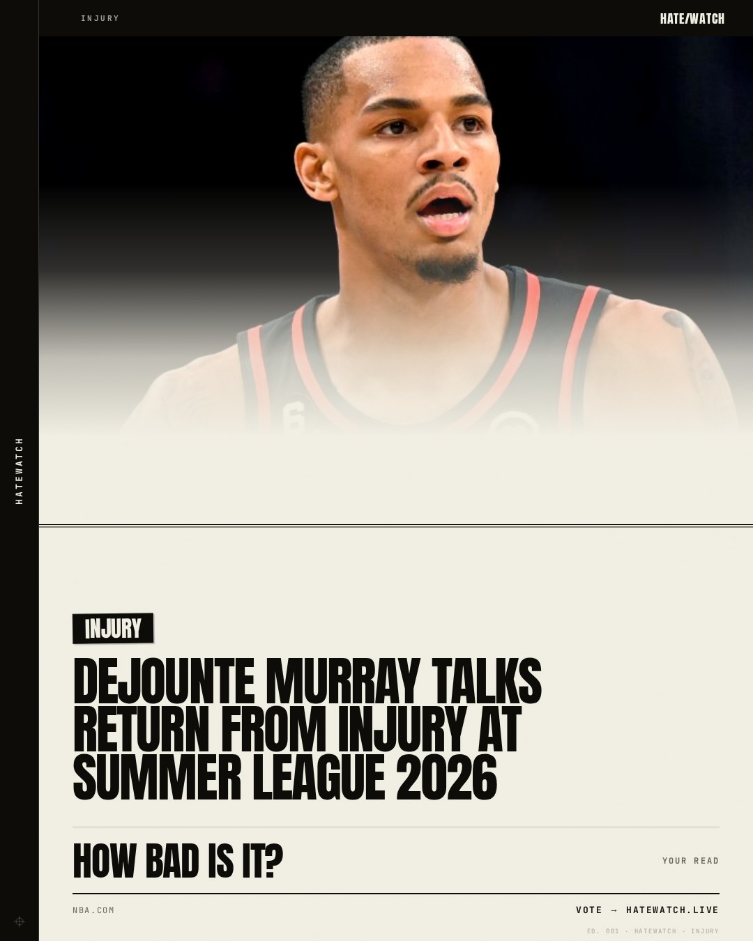 Dejounte Murray talks return from injury at Summer League 2026