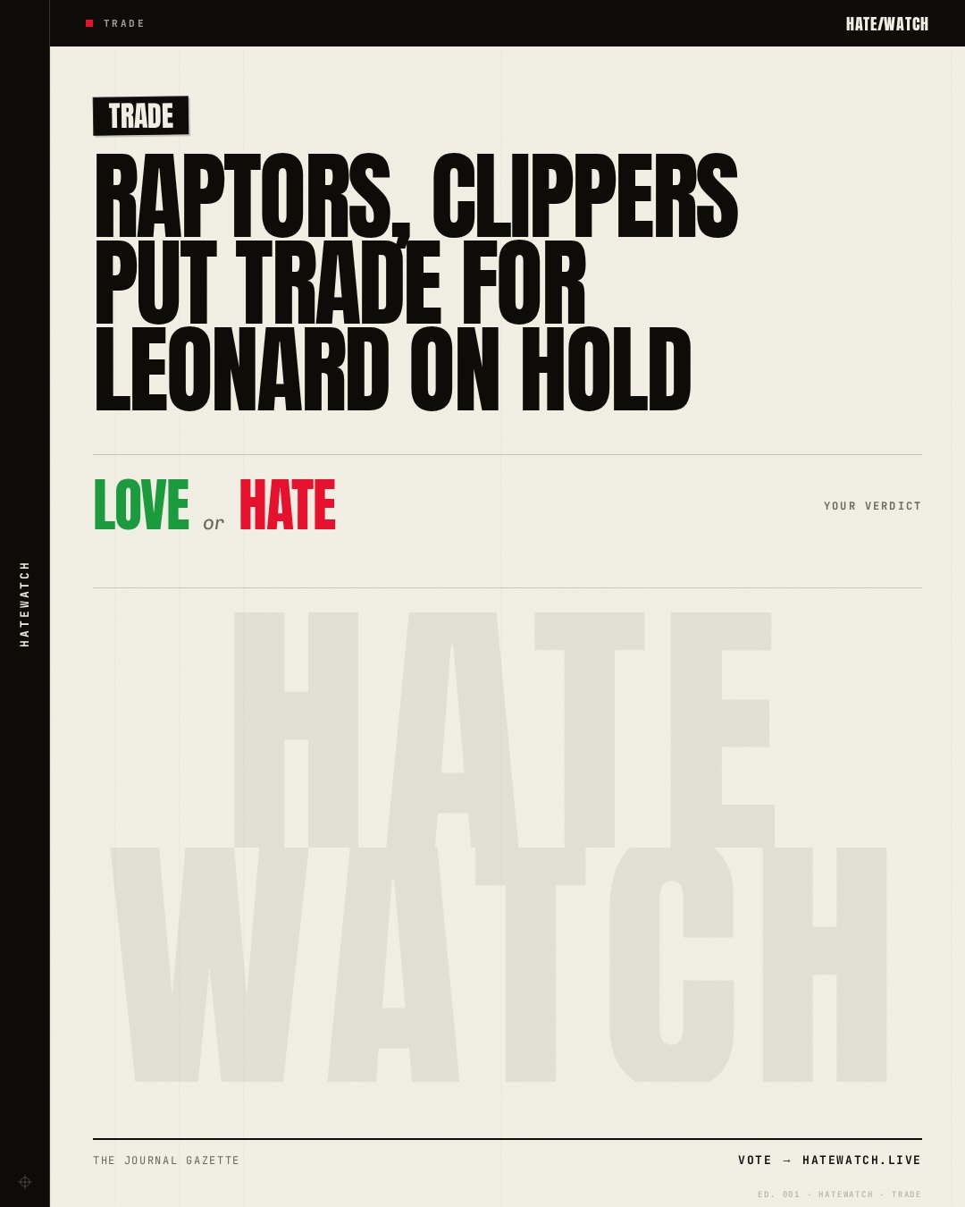 Raptors, Clippers put trade for Leonard on hold