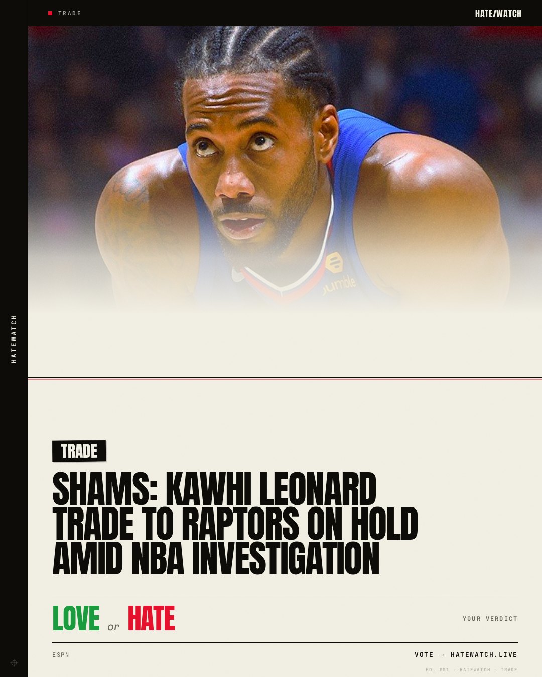 Shams: Kawhi Leonard trade to Raptors on hold amid NBA investigation