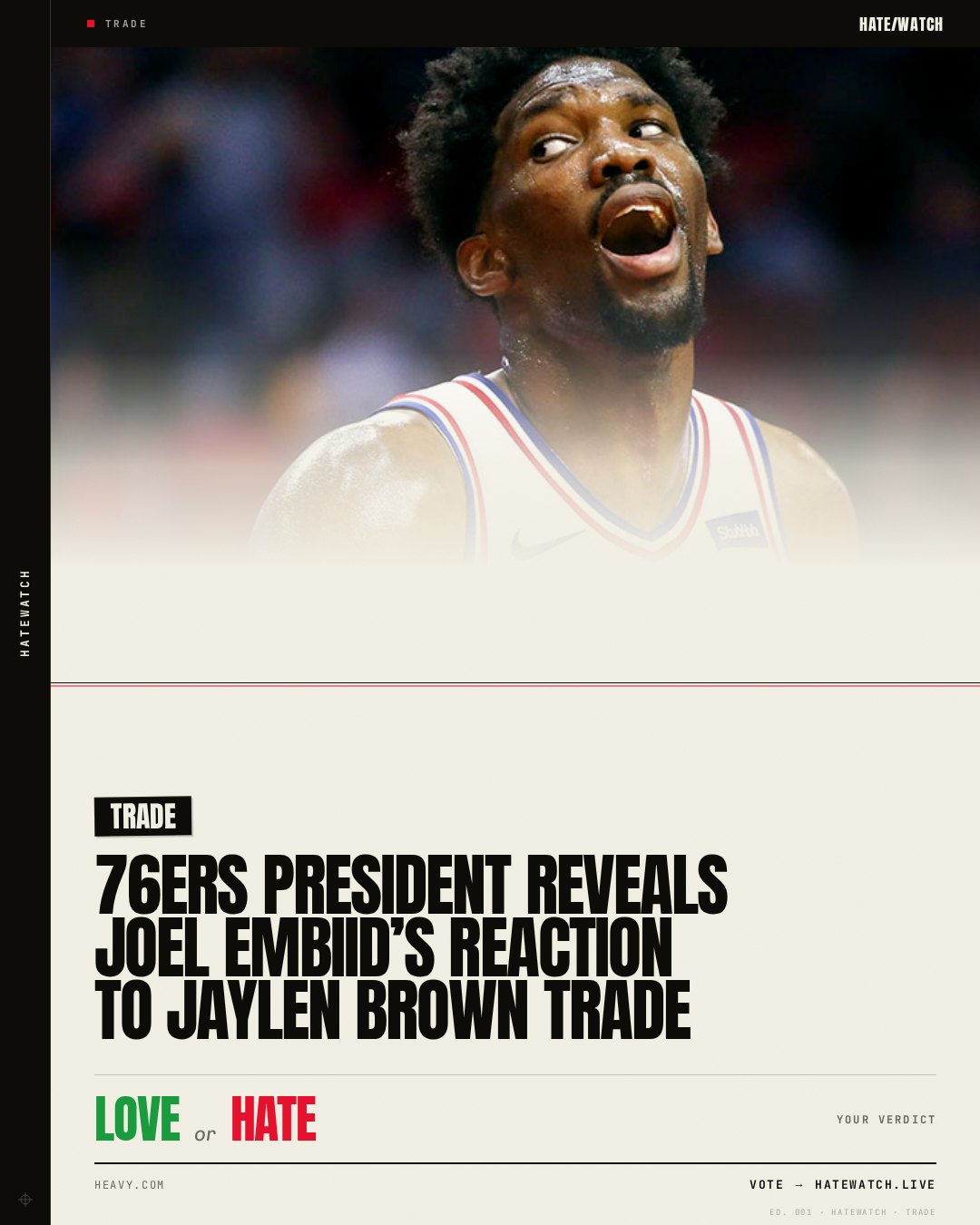 76ers President Reveals Joel Embiid’s Reaction To Jaylen Brown Trade