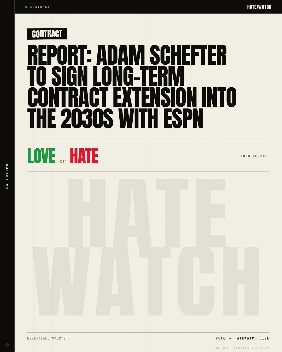 Report: Adam Schefter to Sign Long-Term Contract Extension Into the 2030s With ESPN