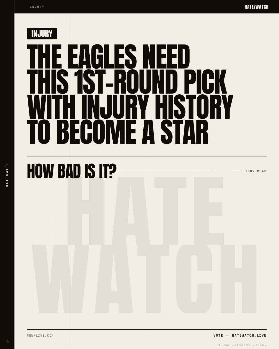The Eagles need this 1st-round pick with injury history to become a star