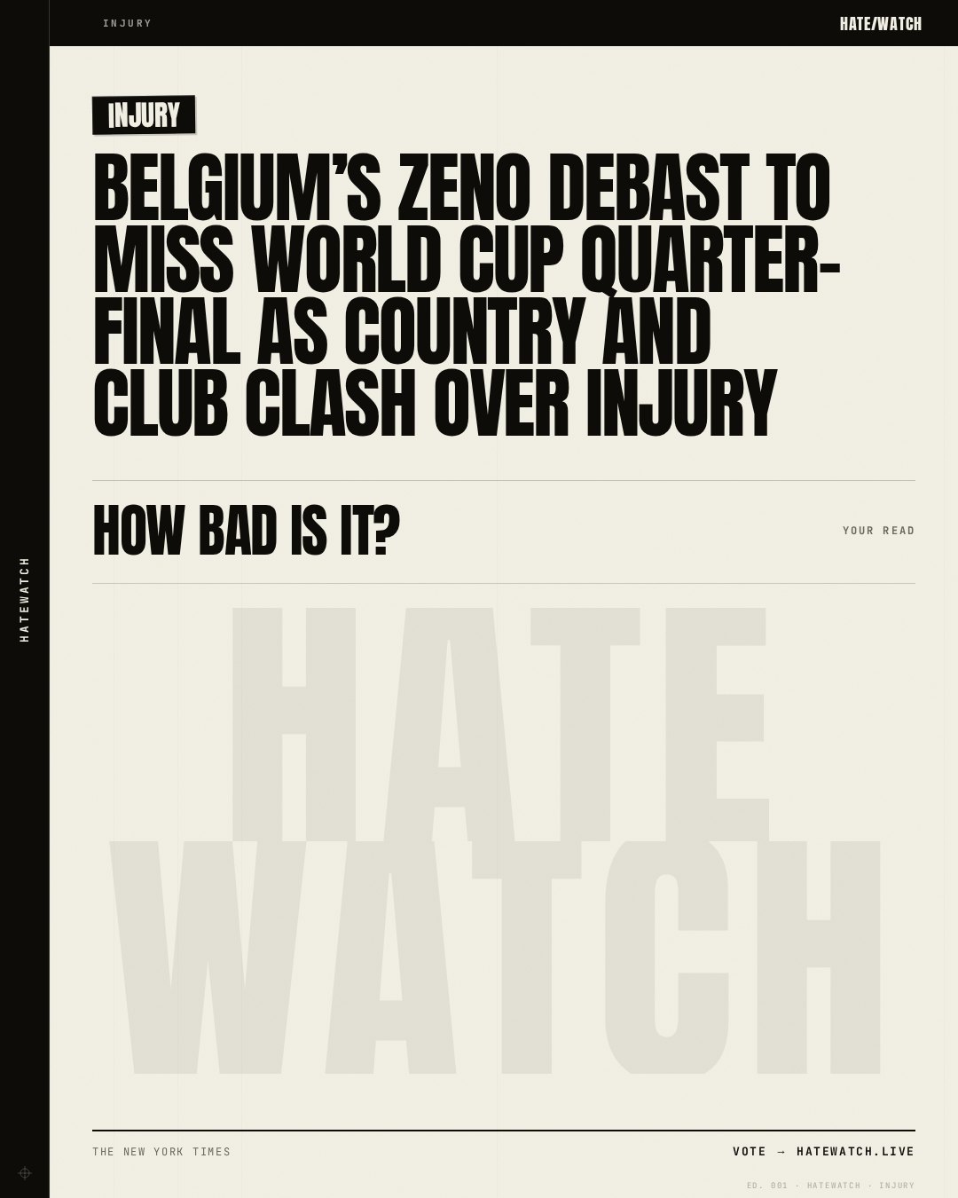 Belgium’s Zeno Debast to miss World Cup quarter-final as country and club clash over injury