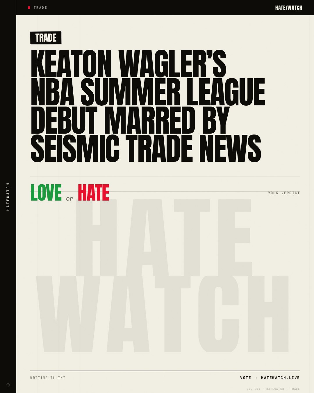 Keaton Wagler’s NBA Summer League debut marred by seismic trade news