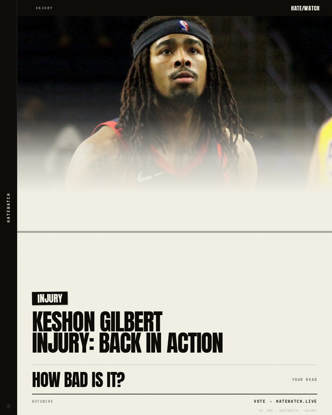Keshon Gilbert Injury: Back in action