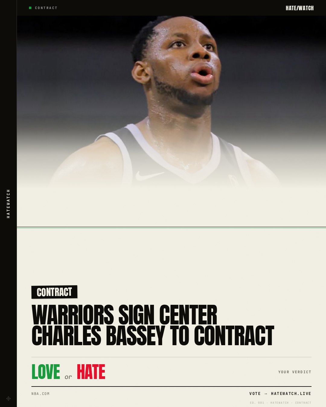 Warriors Sign Center Charles Bassey to Contract
