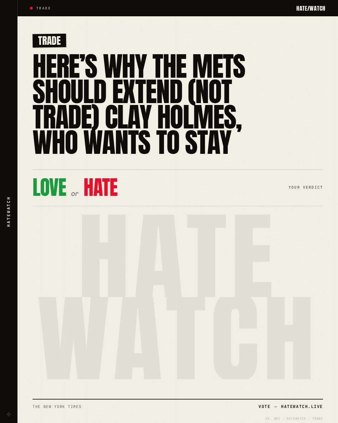 Here’s why the Mets should extend (not trade) Clay Holmes, who wants to stay