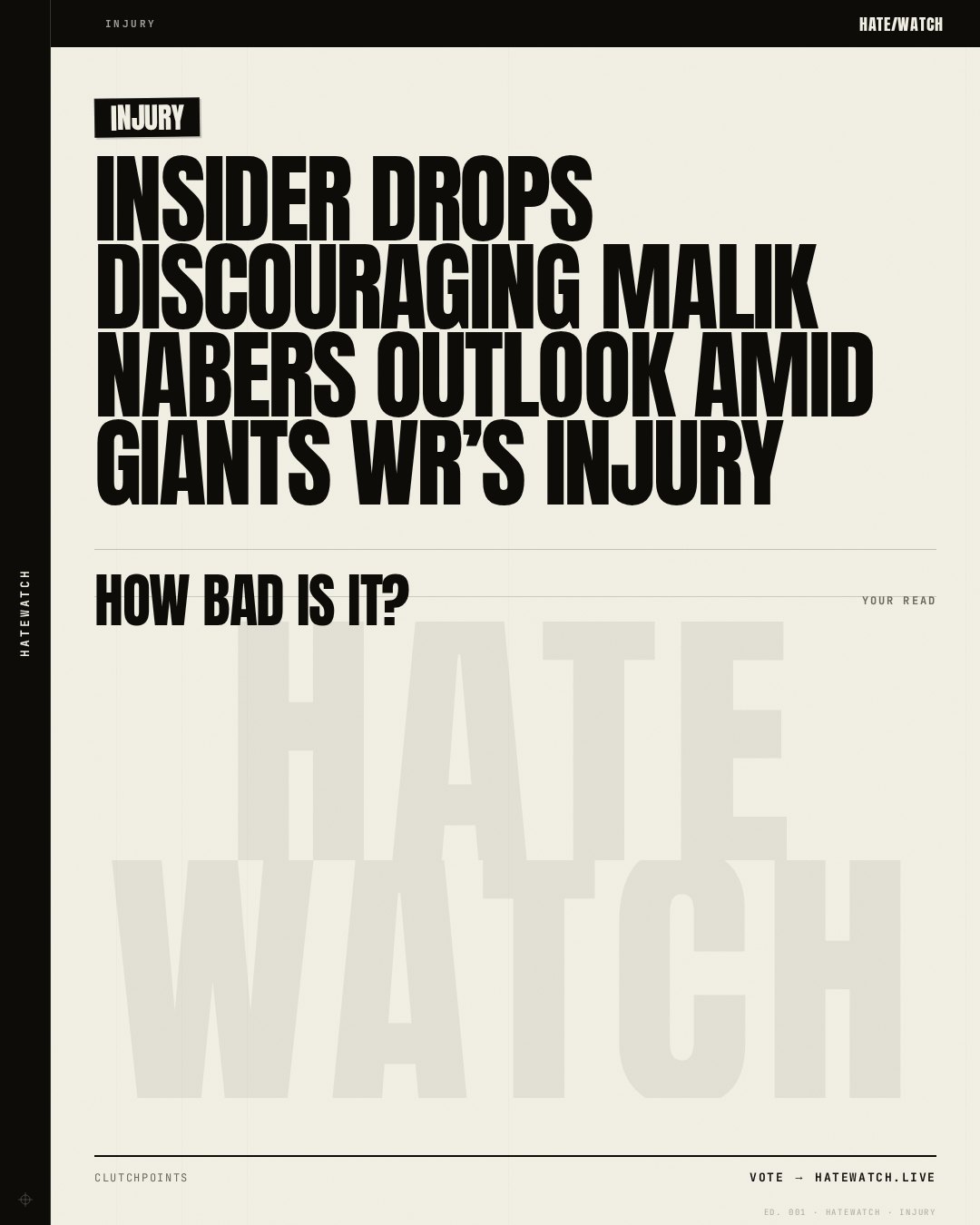 Insider drops discouraging Malik Nabers outlook amid Giants WR’s injury