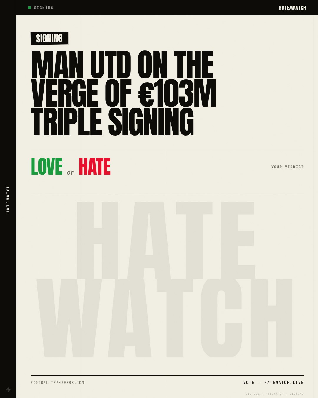 Man Utd on the verge of €103m triple signing