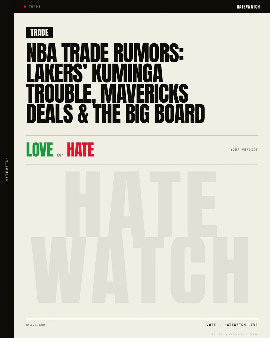 NBA Trade Rumors: Lakers’ Kuminga Trouble, Mavericks Deals & the Big Board