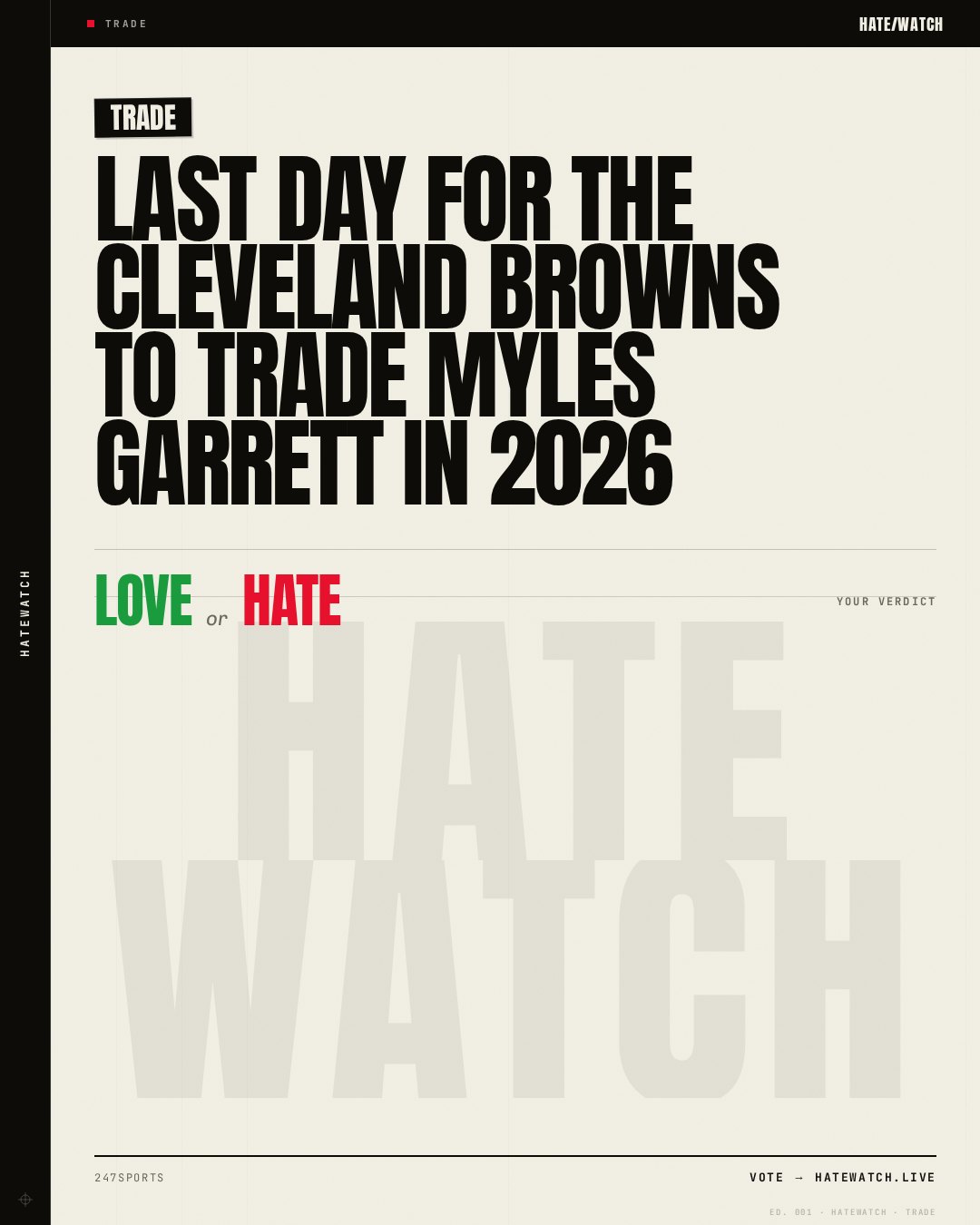 Last Day For The Cleveland Browns To Trade Myles Garrett In 2026