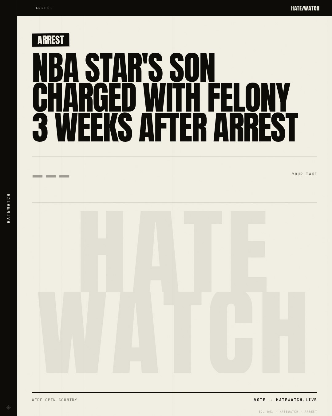 NBA Star's Son Charged with Felony 3 Weeks After Arrest