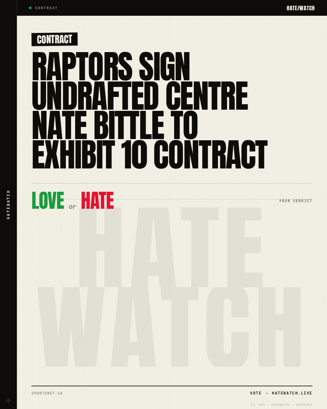 Raptors sign undrafted centre Nate Bittle to Exhibit 10 contract