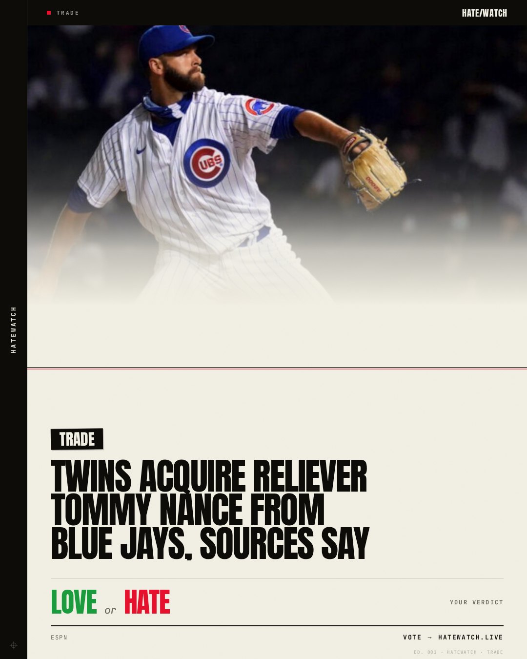Twins acquire reliever Tommy Nance from Blue Jays, sources say
