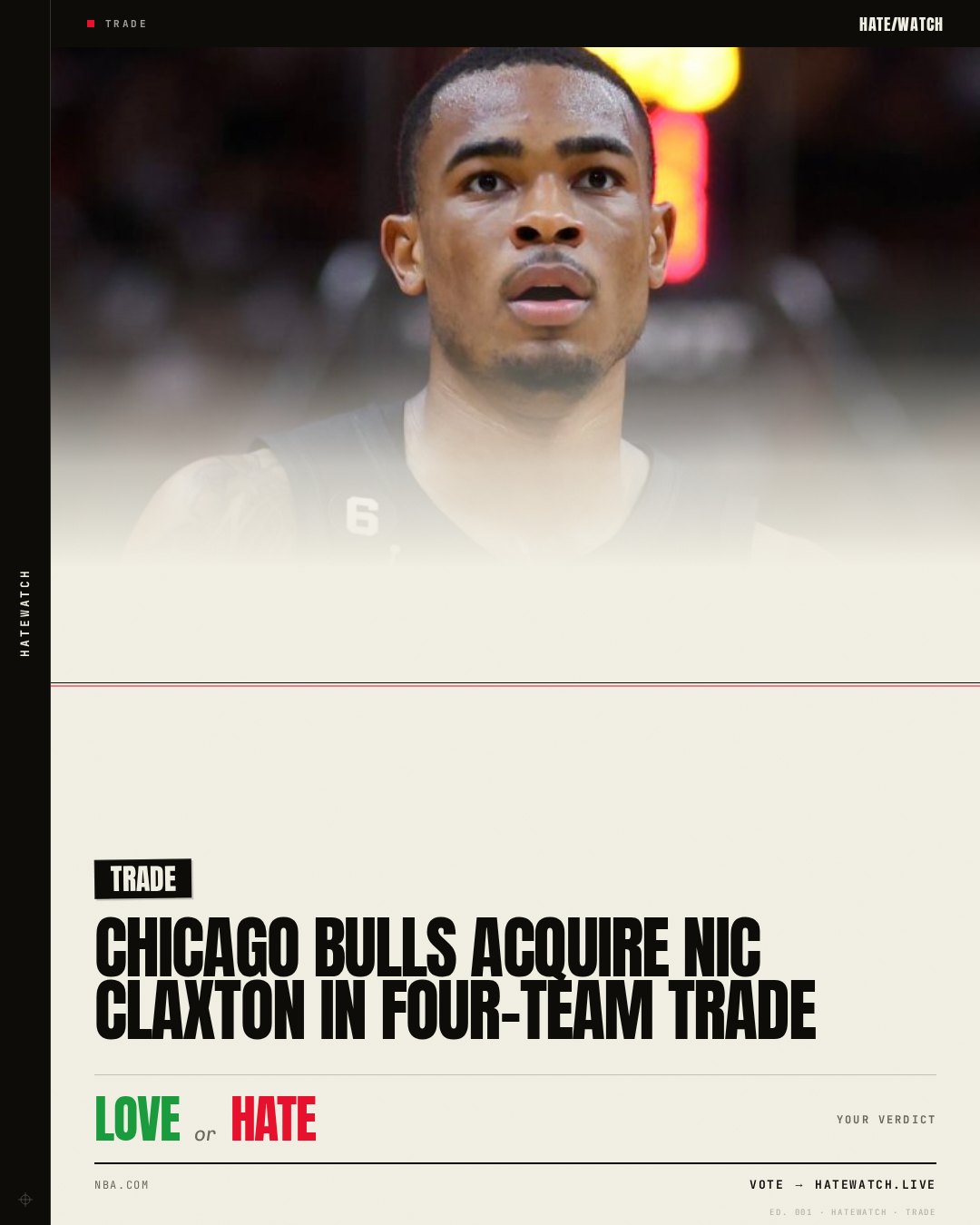 Chicago Bulls acquire Nic Claxton in four-team trade