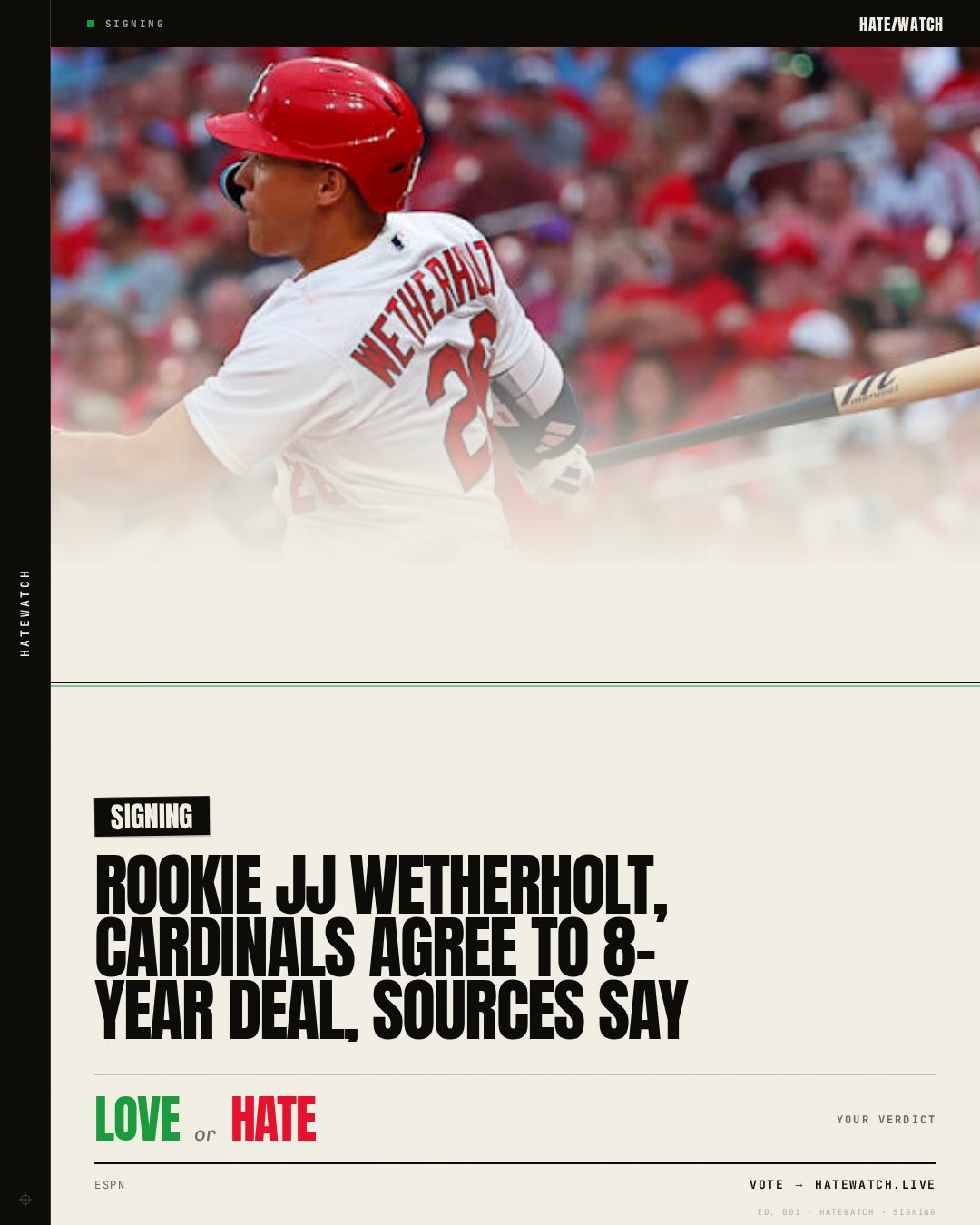 Rookie JJ Wetherholt, Cardinals agree to 8-year deal, sources say