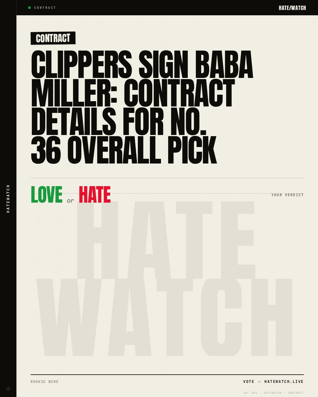 Clippers sign Baba Miller: Contract details for No. 36 overall pick