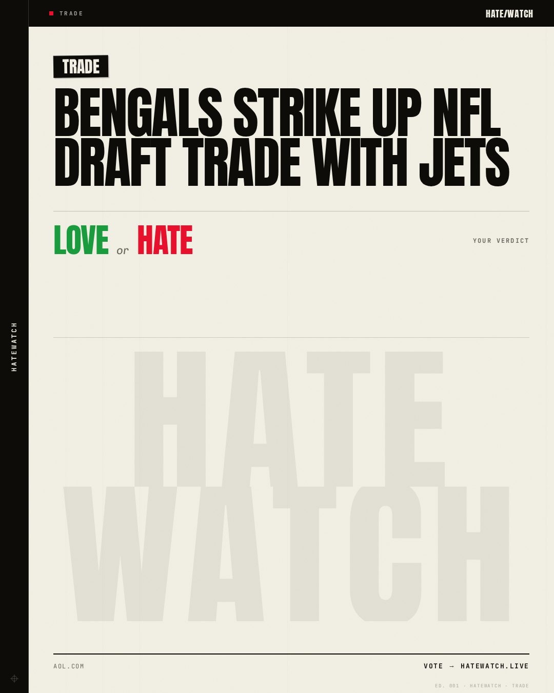 Bengals strike up NFL draft trade with Jets