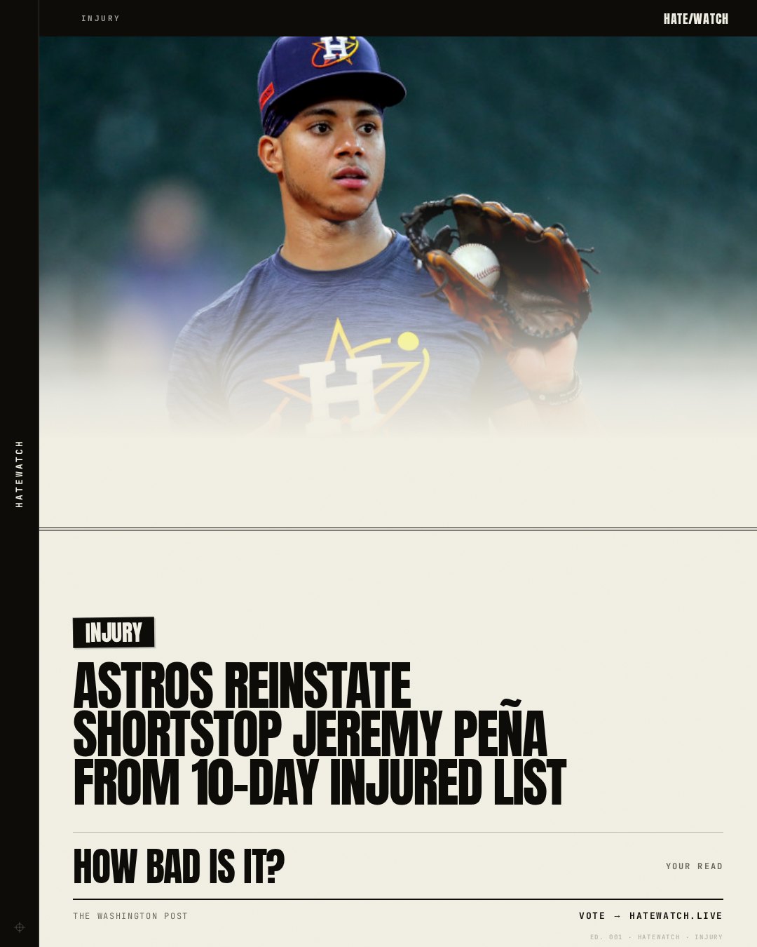 Astros reinstate shortstop Jeremy Peña from 10-day injured list