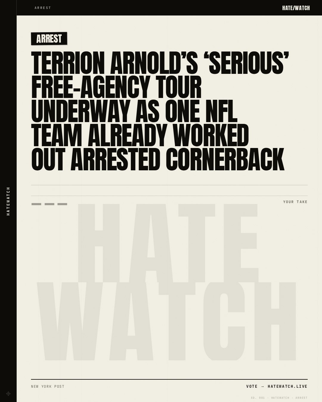 Terrion Arnold’s ‘serious’ free-agency tour underway as one NFL team already worked out arrested cornerback