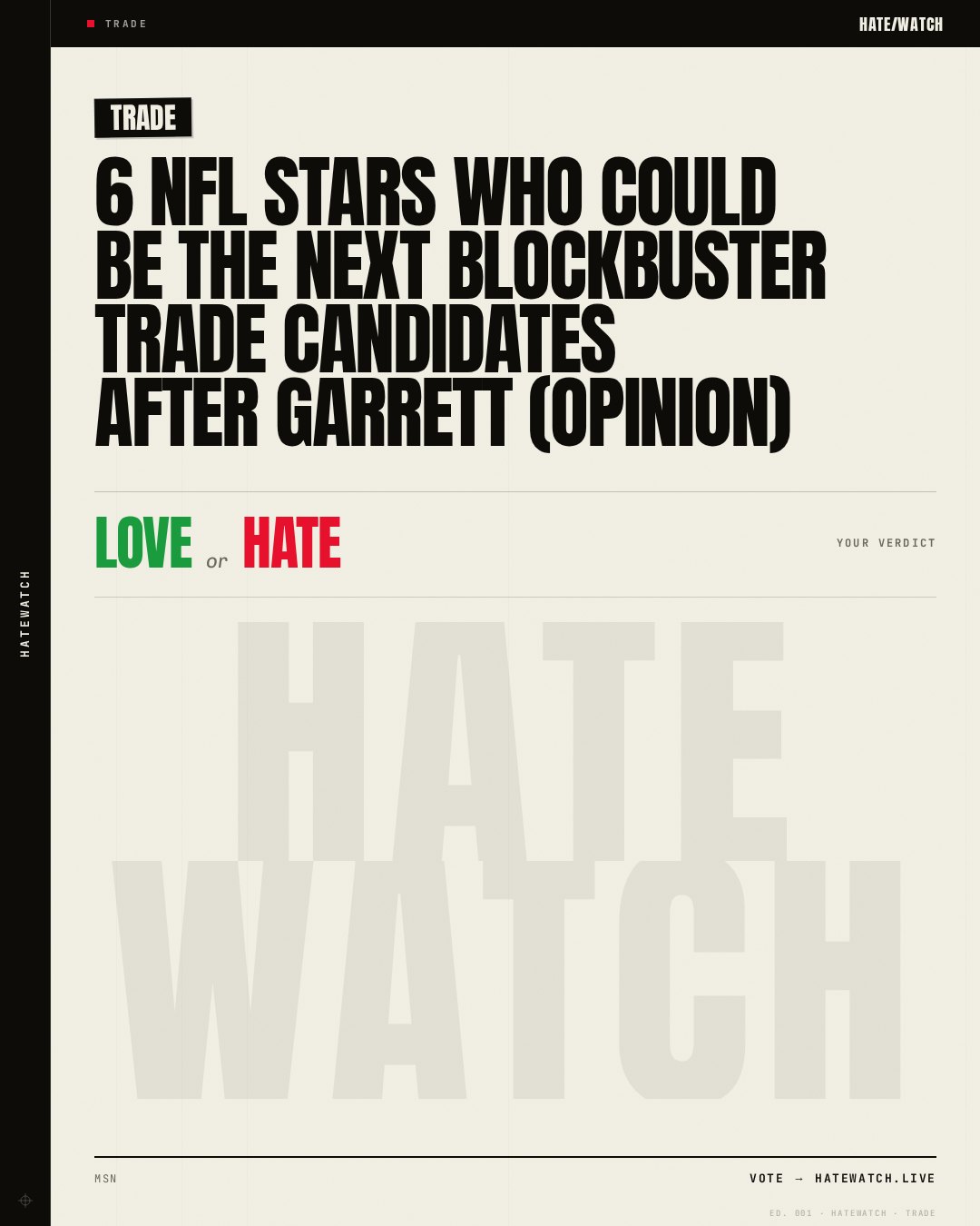 6 NFL stars who could be the next blockbuster trade candidates after Garrett (opinion)