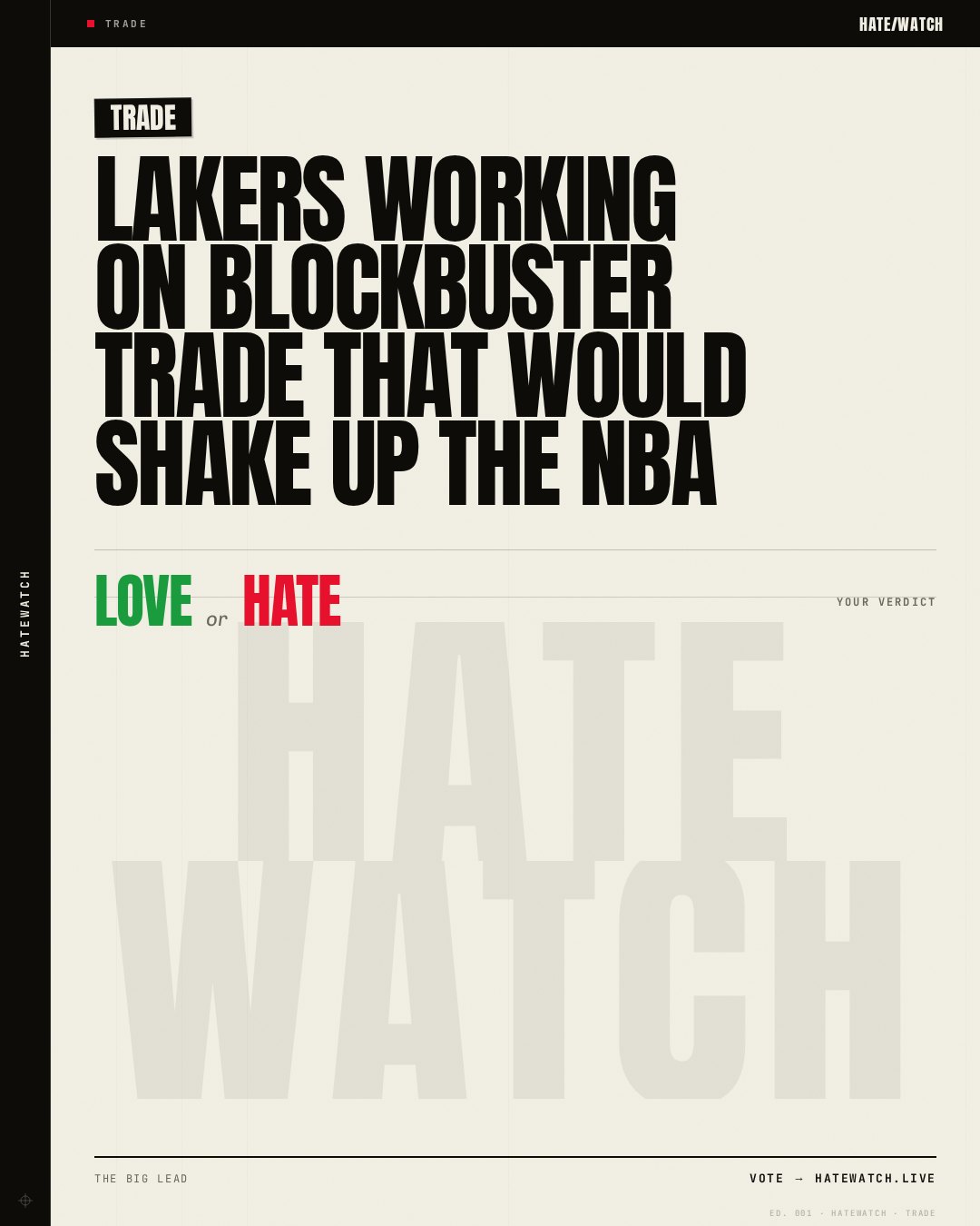 Lakers working on blockbuster trade that would shake up the NBA