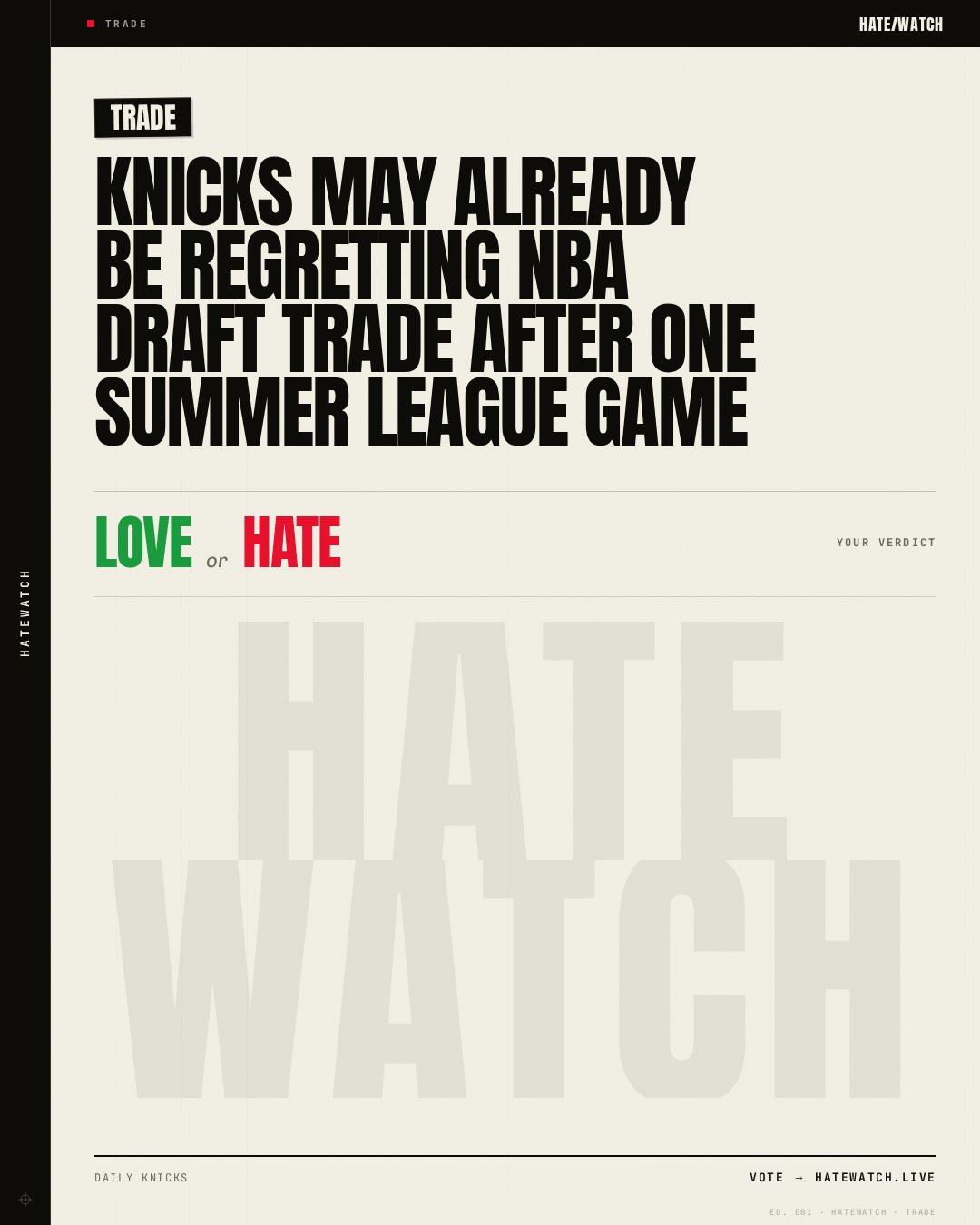 Knicks may already be regretting NBA Draft trade after one Summer League game