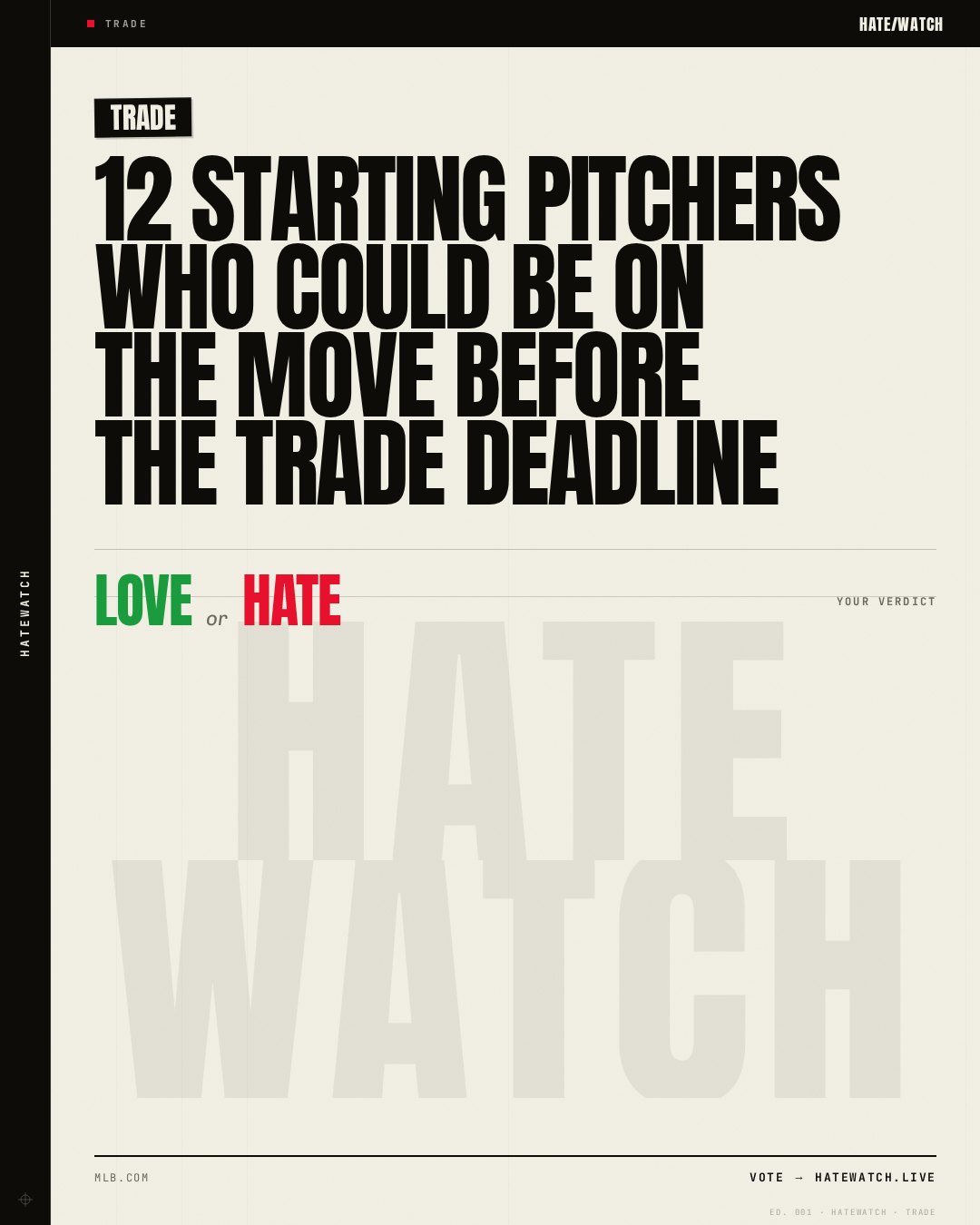 12 starting pitchers who could be on the move before the Trade Deadline