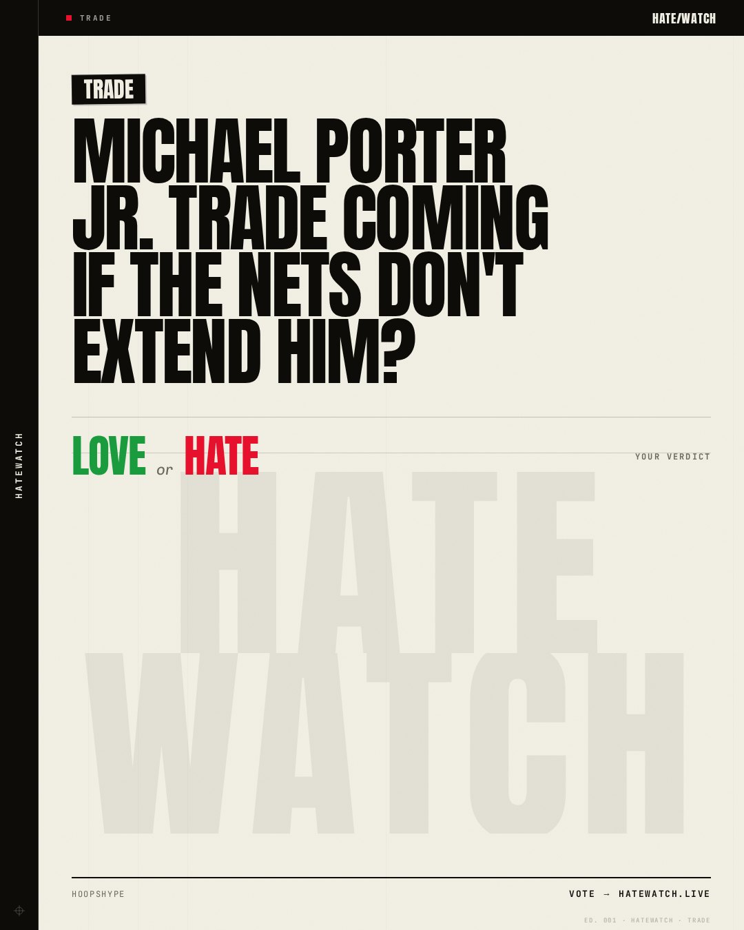 Michael Porter Jr. trade coming if the Nets don't extend him?