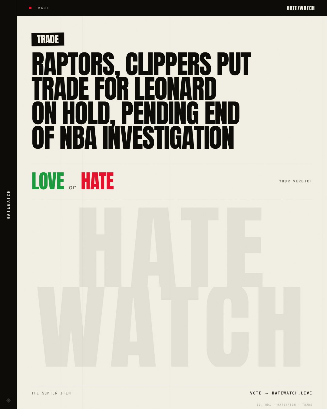 Raptors, Clippers put trade for Leonard on hold, pending end of NBA investigation