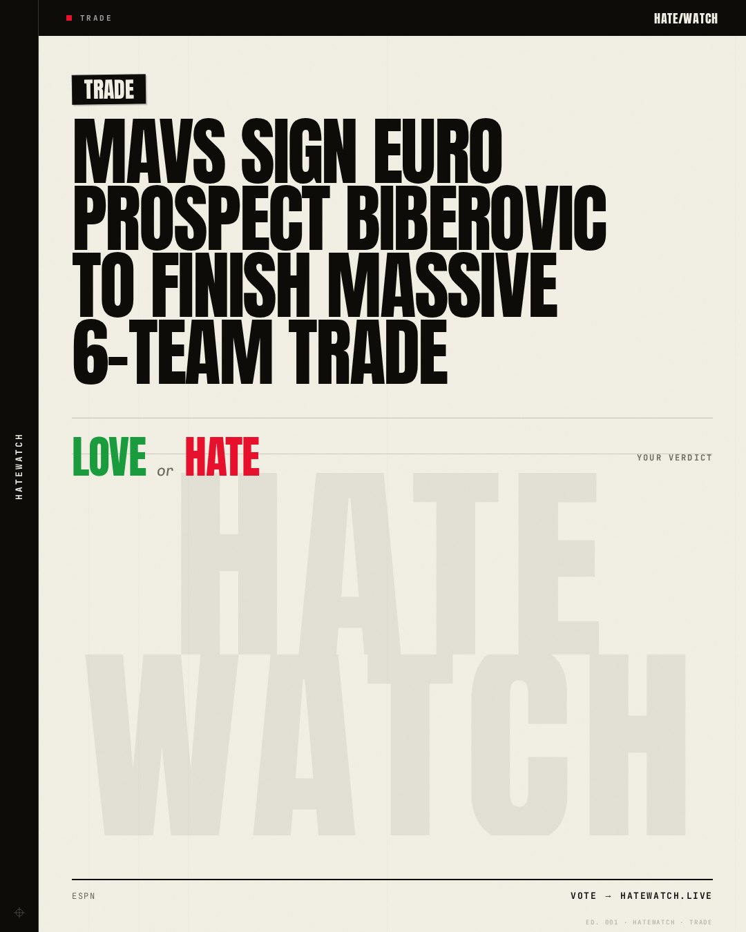 Mavs sign Euro prospect Biberovic to finish massive 6-team trade