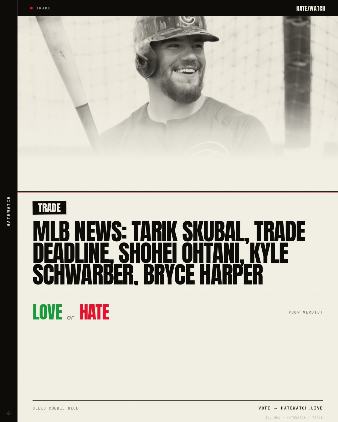 MLB News: Tarik Skubal, Trade Deadline, Shohei Ohtani, Kyle Schwarber, Bryce Harper