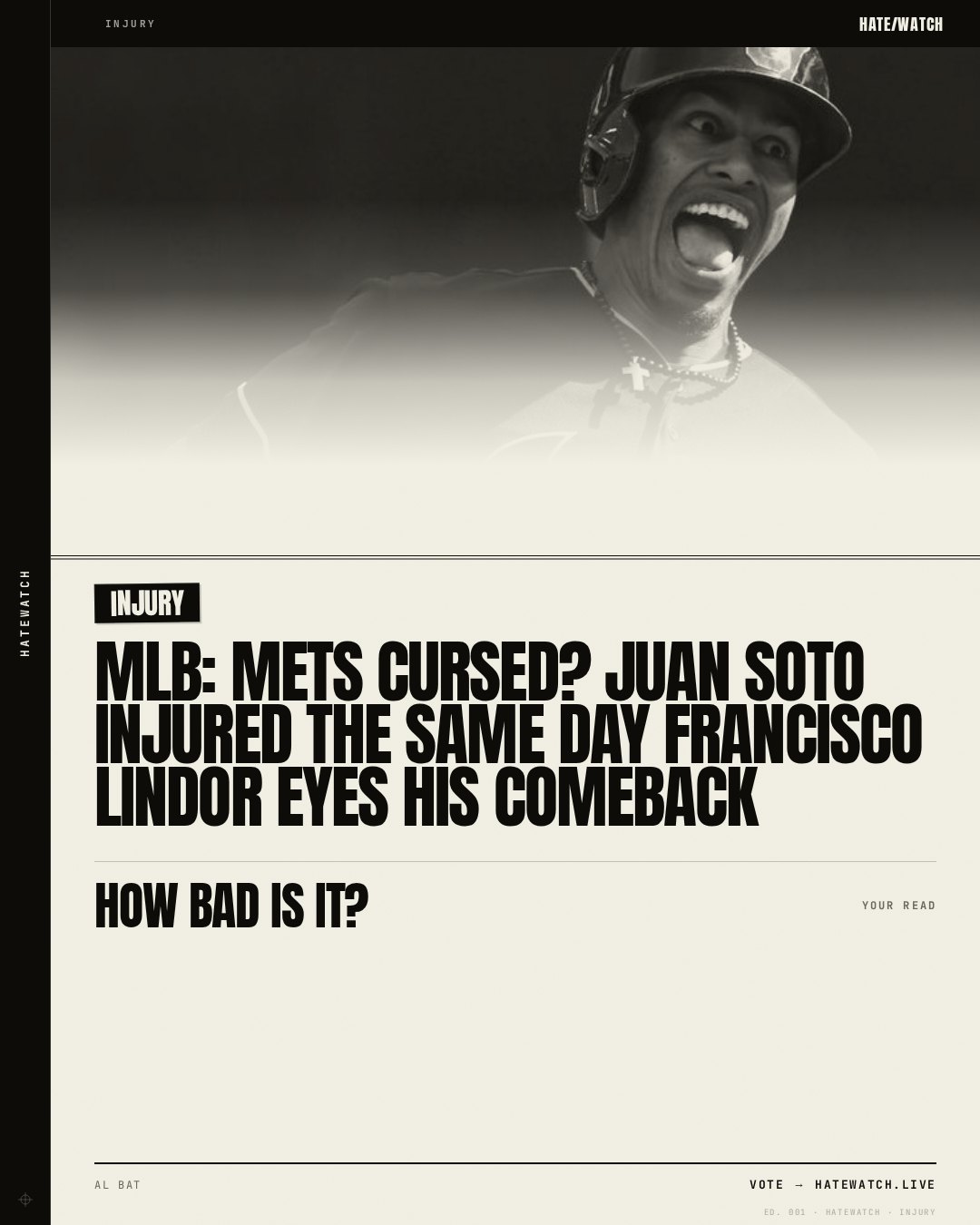 MLB: Mets Cursed? Juan Soto Injured the Same Day Francisco Lindor Eyes His Comeback