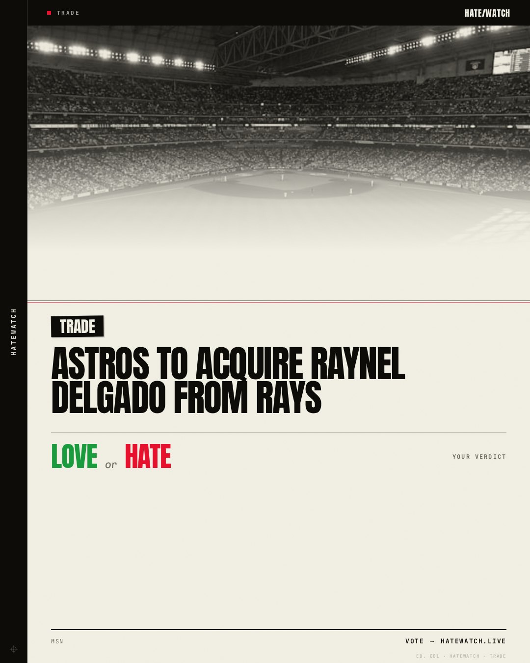 Astros to acquire Raynel Delgado from Rays
